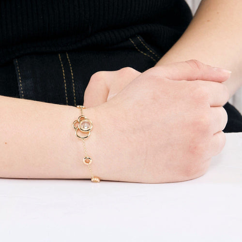 Bracelet CHOPARD - Happy Diamonds - Bracelet en rose et diamant 58 Facettes DV0998-3