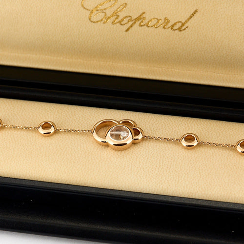 Bracelet CHOPARD - Happy Diamonds - Bracelet en rose et diamant 58 Facettes DV0998-3