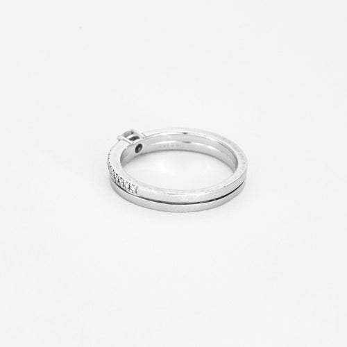 Bague 53 De Beers Bague The Promise en platine et diamants 58 Facettes DV13545-1