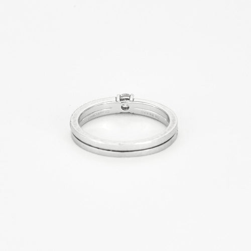 Bague 53 De Beers Bague The Promise en platine et diamants 58 Facettes DV13545-1
