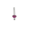 Pendentif Pendentif en or gris diamants et saphir rose 58 Facettes DV9390-4