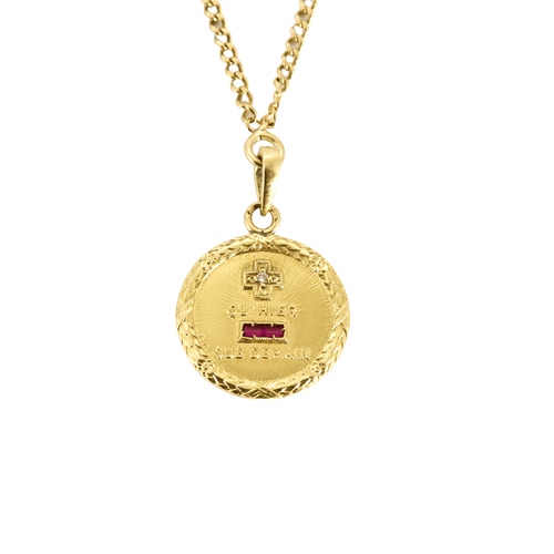 Collier AUGIS - Collier en or jaune retenant une médaille sentimentale 58 Facettes DV1342-8