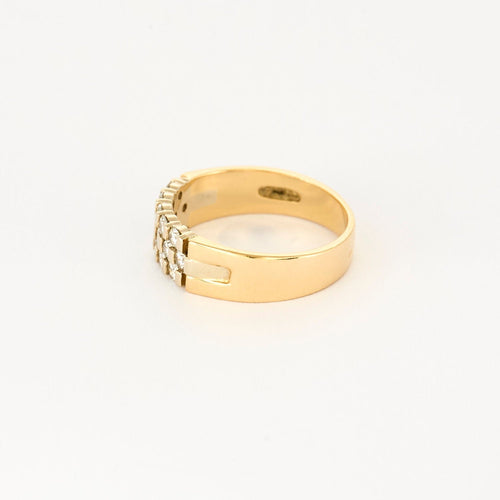 Bague 58 Bague en or jaune et diamants 58 Facettes DV0998-4-58-2