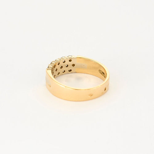 Bague 58 Bague en or jaune et diamants 58 Facettes DV0998-4-58-2