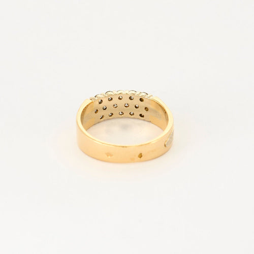 Bague 58 Bague en or jaune et diamants 58 Facettes DV0998-4-58-2