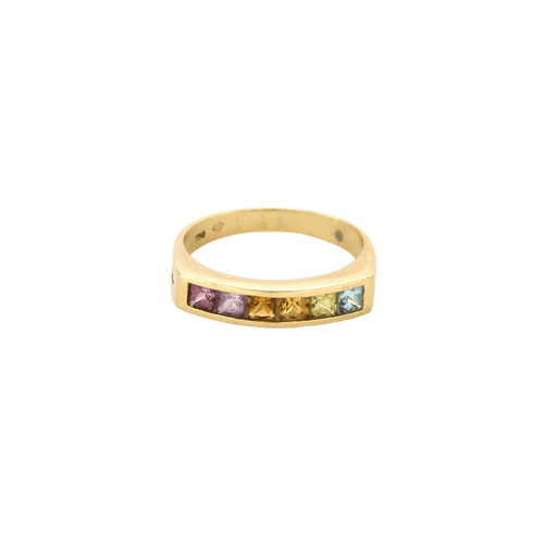 STERN - Rainbow Bague en or jaune  et pierres fines de couleurs