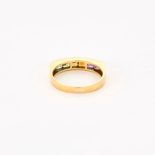 Bague 53 STERN - Rainbow Bague en or jaune  et pierres fines de couleurs 58 Facettes DV8672-3-53-2