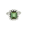 Bague 56 Bague en or blanc 18K (750 millièmes) et tourmaline verte 58 Facettes DV4440-16