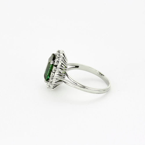 Bague 56 Bague en or blanc 18K (750 millièmes) et tourmaline verte 58 Facettes DV4440-16