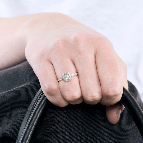 Bague 51.5 MESSIKA - M-LOVE - Solitaire en or blanc et diamants 58 Facettes DV13427-3-515-3