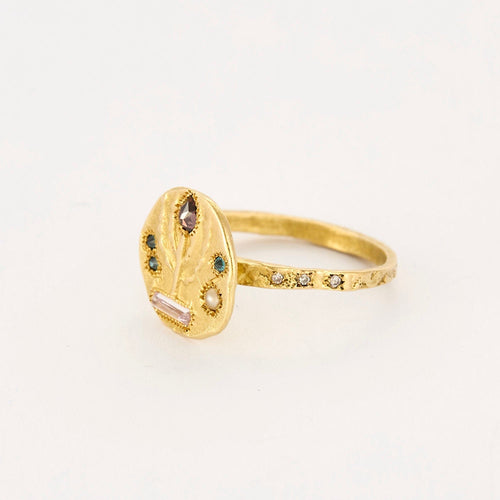 Bague 54 Bague en or jaune et diamants 58 Facettes DV13292-1