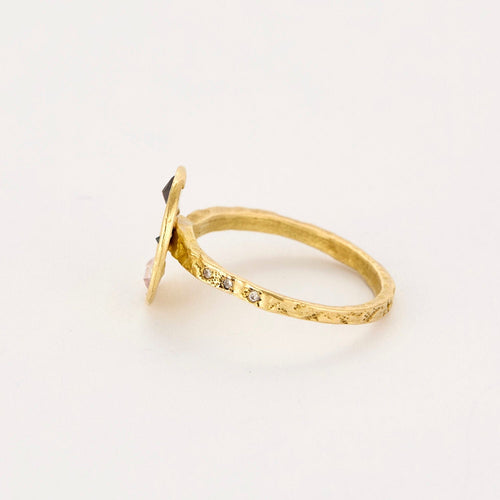 Bague 54 Bague en or jaune et diamants 58 Facettes DV13292-1