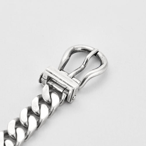 Bracelet HERMES - SELLIER - Bracelet gourmette en argent 58 Facettes DV12948-1