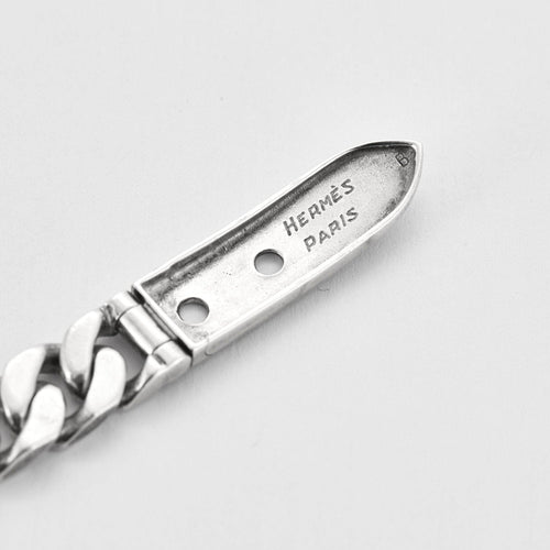 Bracelet HERMES - SELLIER - Bracelet gourmette en argent 58 Facettes DV12948-1