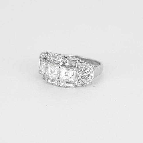 Bague 48 Bague en or blanc et diamants 58 Facettes DV4479-2-48-2