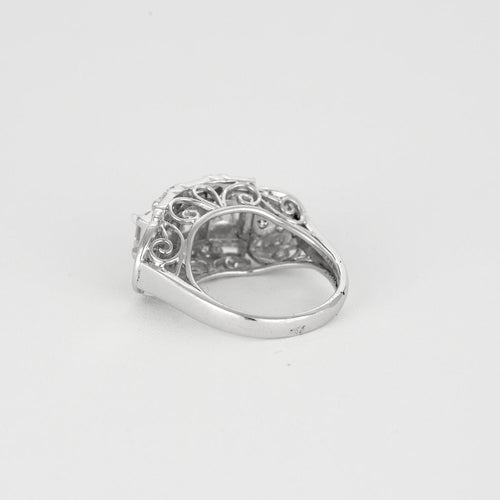 Bague 48 Bague en or blanc et diamants 58 Facettes DV4479-2-48-2