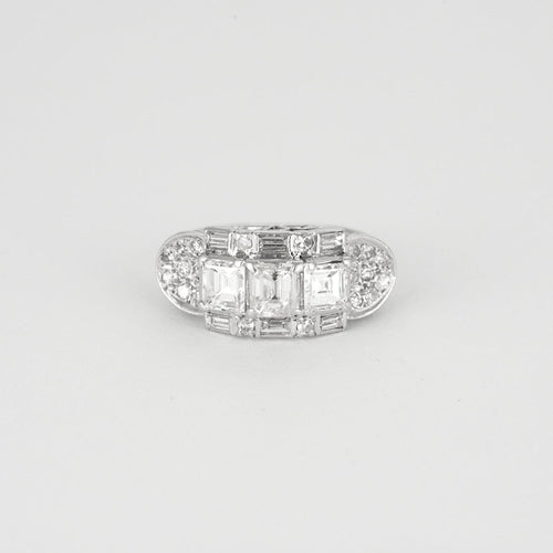 Bague 48 Bague en or blanc et diamants 58 Facettes DV4479-2-48-2