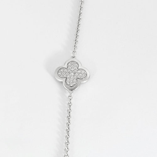 Collier VAN CLEEF & ARPELS - Sublime collier Van Cleef & Arpels de la collection Pure Alhambra en or gris et diamants 58 Facettes DV4479-19