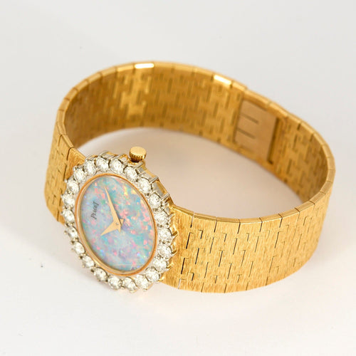 Montre PIAGET - Extraplate Joaillerie - Montre de dame Or Jaune, Opale, Diamants 58 Facettes DV4479-33