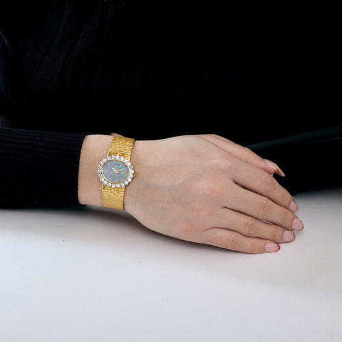 Montre PIAGET - Extraplate Joaillerie - Montre de dame Or Jaune, Opale, Diamants 58 Facettes DV4479-33