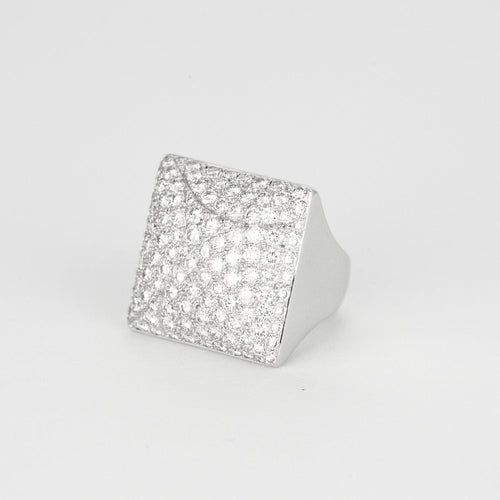 Bague 52.5 Cartier - Berlingot - Bague en or blanc et diamants 58 Facettes DV4479-4-525-3