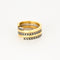 DINH VAN - Duo Spirale - Bague or jaune, or gris et diamants noirs