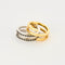 DINH VAN - Duo Spirale - Bague or jaune, or gris et diamants noirs