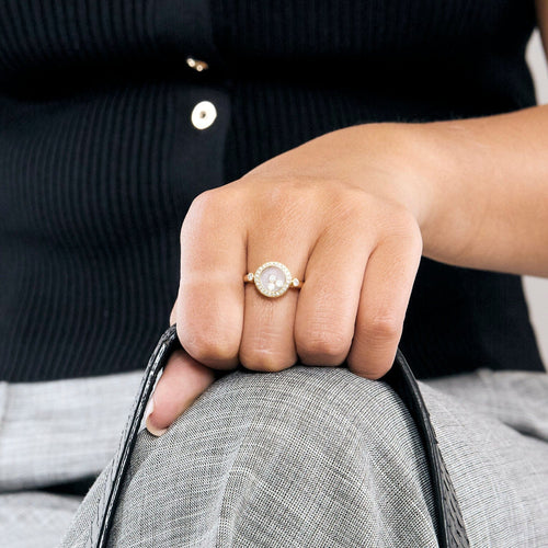 Bague 51 Chopard - Happy Diamonds icons - Bague en or jaune et diamants 58 Facettes DV9207-5