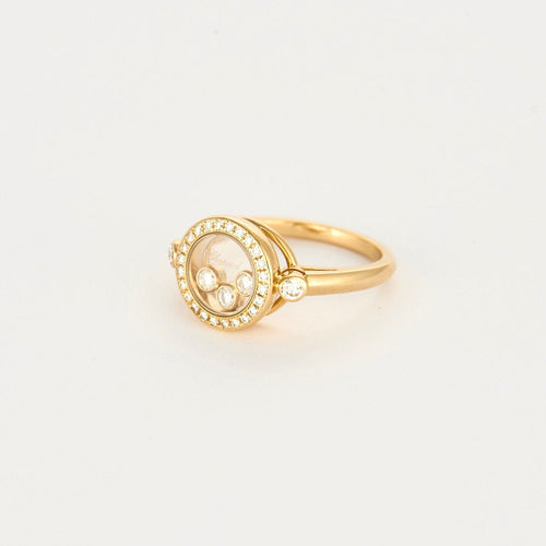 Bague 51 Chopard - Happy Diamonds icons - Bague en or jaune et diamants 58 Facettes DV9207-5