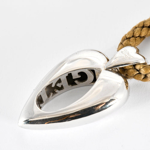 Pendentif Piaget - Pendentif coeur en or gris et diamants 58 Facettes DV13601-1