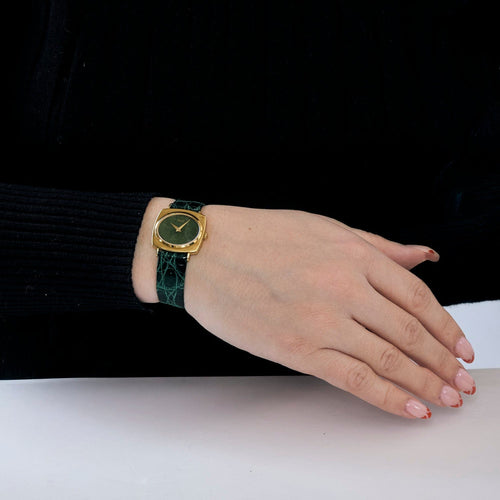 Montre PIAGET - Extraplate Jade - Montre en or jaune et jade 58 Facettes DV4479-40