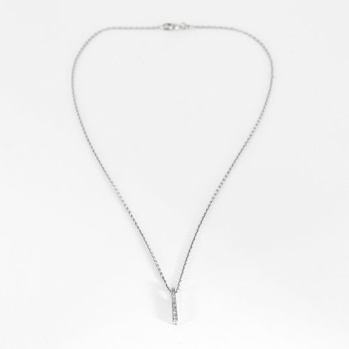 Collier Collier en or gris et pendentif diamants 58 Facettes DV9390-5