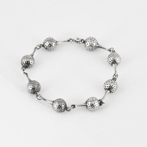 Bracelet HERMES - Bracelet Vintage en Argent Motif balles de golf 58 Facettes DV13878-2