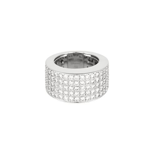 Bague 50 CHOPARD - Chopardissimo - Bague en or gris et diamants 58 Facettes DV0106-2