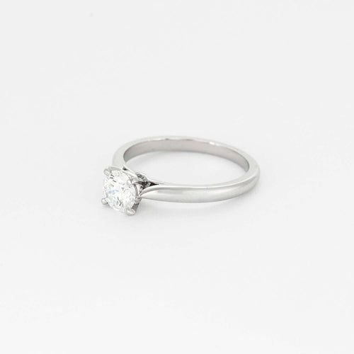 Bague 51 CARTIER - 1985 - Solitaire en platine et diamant 58 Facettes DV13892-5-51-2