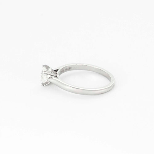 Bague 51 CARTIER - 1985 - Solitaire en platine et diamant 58 Facettes DV13892-5-51-2