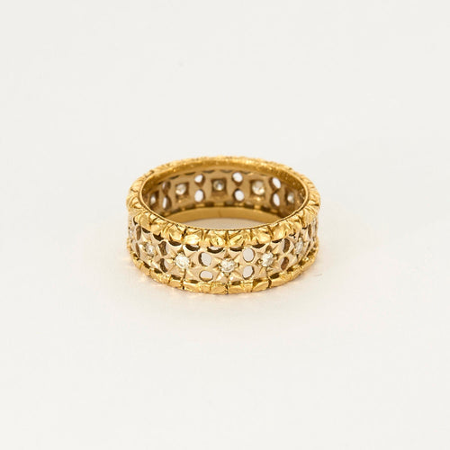 Anneau en or jaune et or gris , diamants 58 Facettes DV0014-10