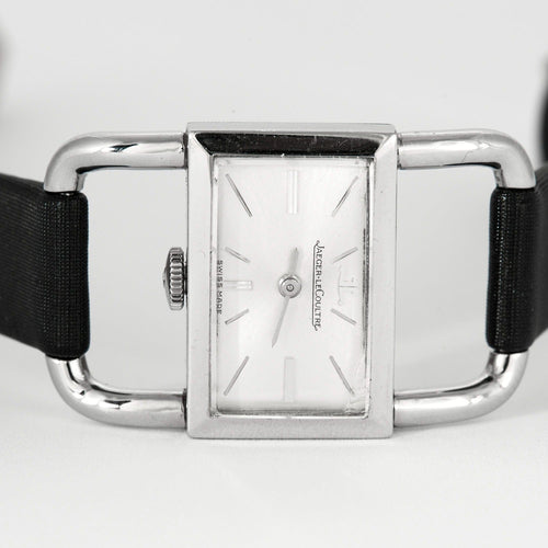 Montre JAEGER LECOULTRE - Montre de dame « Étrier » en acier de la maison Jaeger LeCoultre pour Hermès 58 Facettes DV4479-10