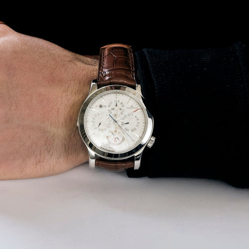 Montre JAEGER LECOULTRE - Calendrier Perpétuel - Master Grand Réveil - Elegante montre d'homme en acier 58 Facettes DV4479-24