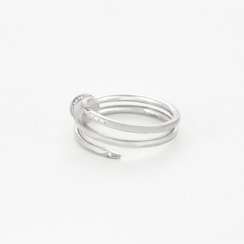 Bague 55 CARTIER - Juste un Clou - Bague or gris diamants 58 Facettes DV0597-10-DV0882-1