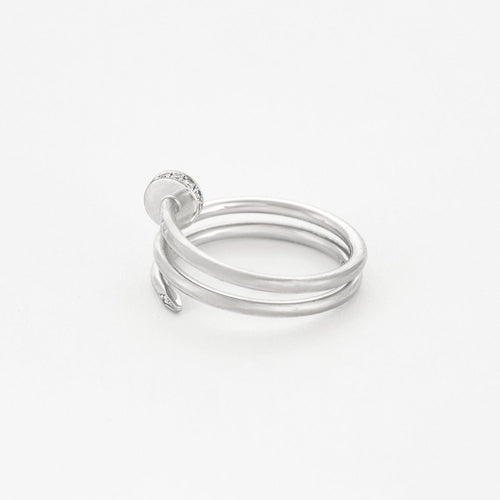 Bague 55 CARTIER - Juste un Clou - Bague or gris diamants 58 Facettes DV0597-10-DV0882-1
