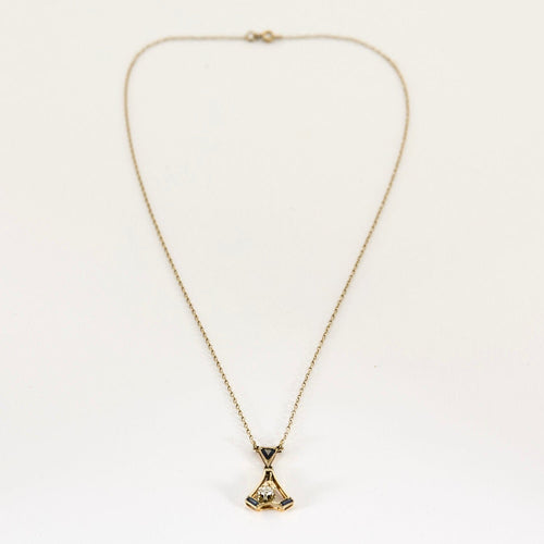 Collier Collier en or blanc, saphirs et diamant 58 Facettes DV0013-28