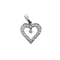 Pendentif Pendentif coeur en or blanc et diamants 58 Facettes DV0013-27