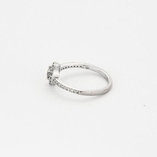 Bague 49 Bague solitaire or gris et diamants 58 Facettes DV13906-1