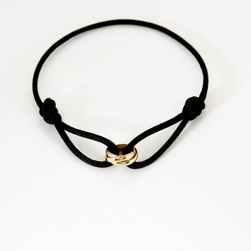 Bracelet Cartier - Bracelet Trinity - cordon noir 58 Facettes DV11526-2