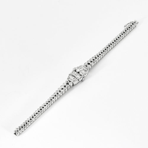 Montre Montre bracelet à secret en or blanc, platine et diamants 58 Facettes DV0872-2