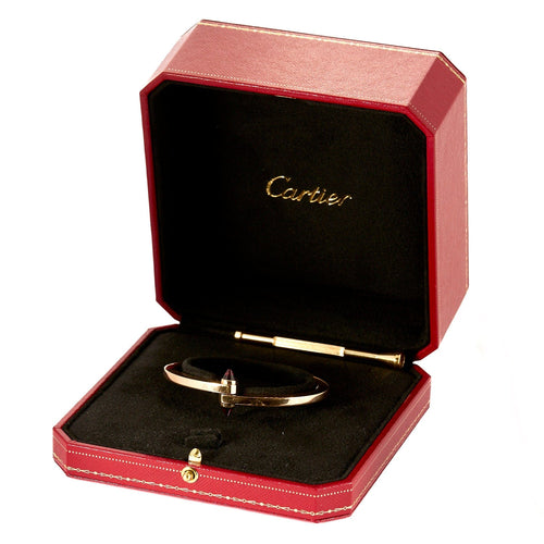 Bracelet CARTIER - Menottes - Bracelet en or jaune et grenat 58 Facettes DV3419-23