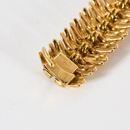 Bracelet BOUCHERON - Bracelet en or jaune à maille épis 58 Facettes DV0990-1