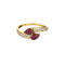 Bague 56 Bague en or jaune, rubis et diamants 58 Facettes DV5719-1