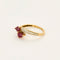 Bague 56 Bague en or jaune, rubis et diamants 58 Facettes DV5719-1